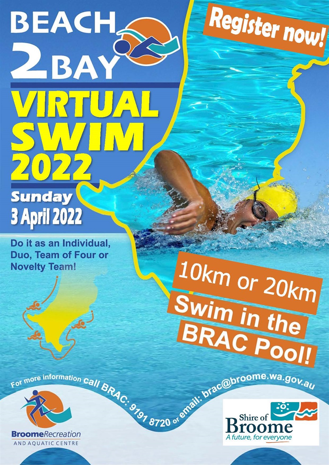 Beach 2 Bay Virtual Swim 2022 Shire of Broome