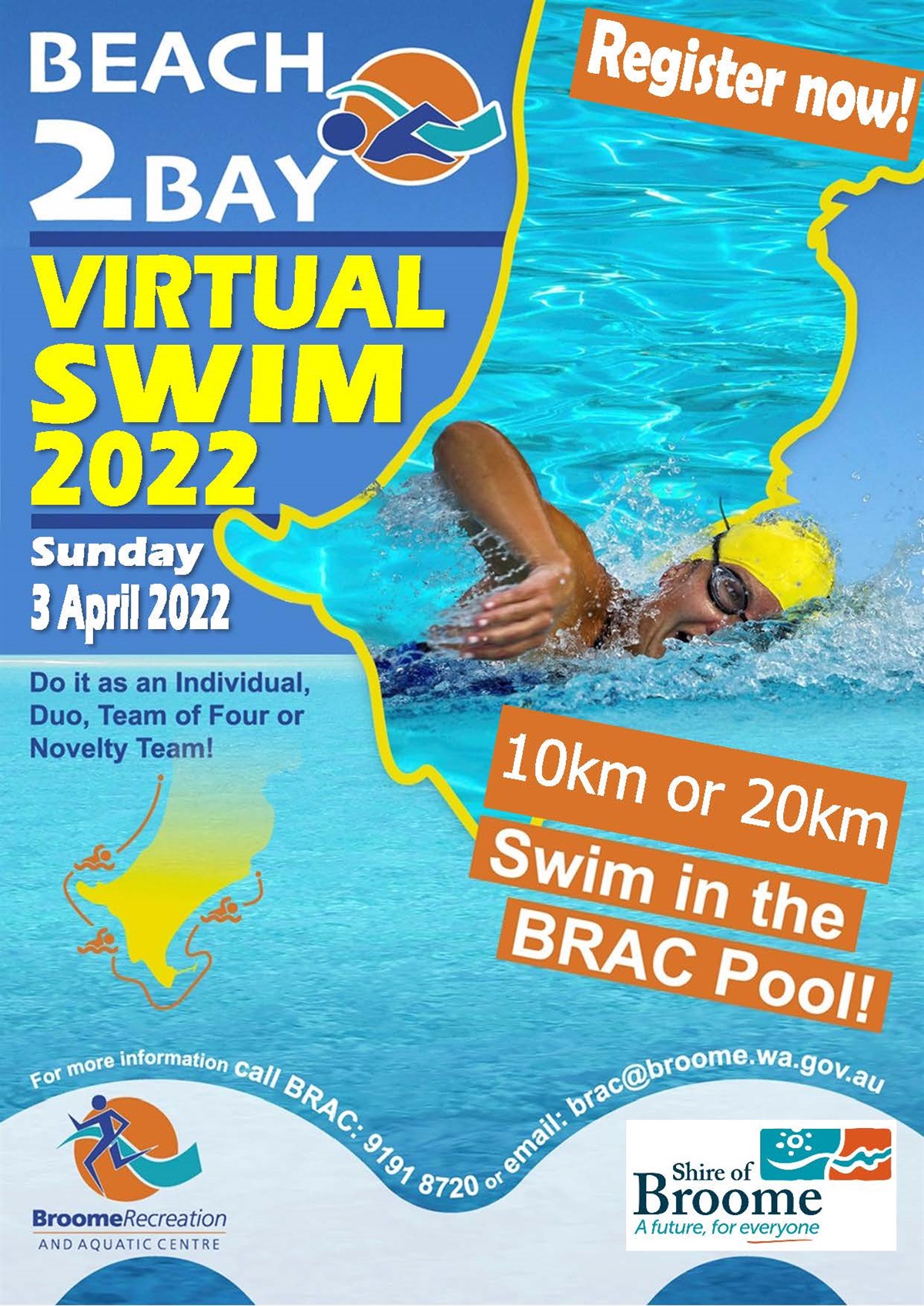 Beach 2 Bay Virtual Swim 2022 Shire of Broome