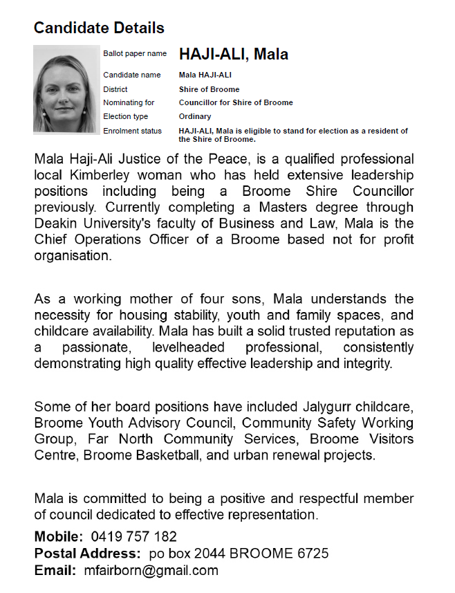 Mala Haji-Ali candidate profile.PNG